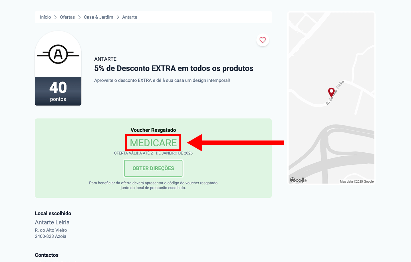 antarte, passo 2: guarde o codigo