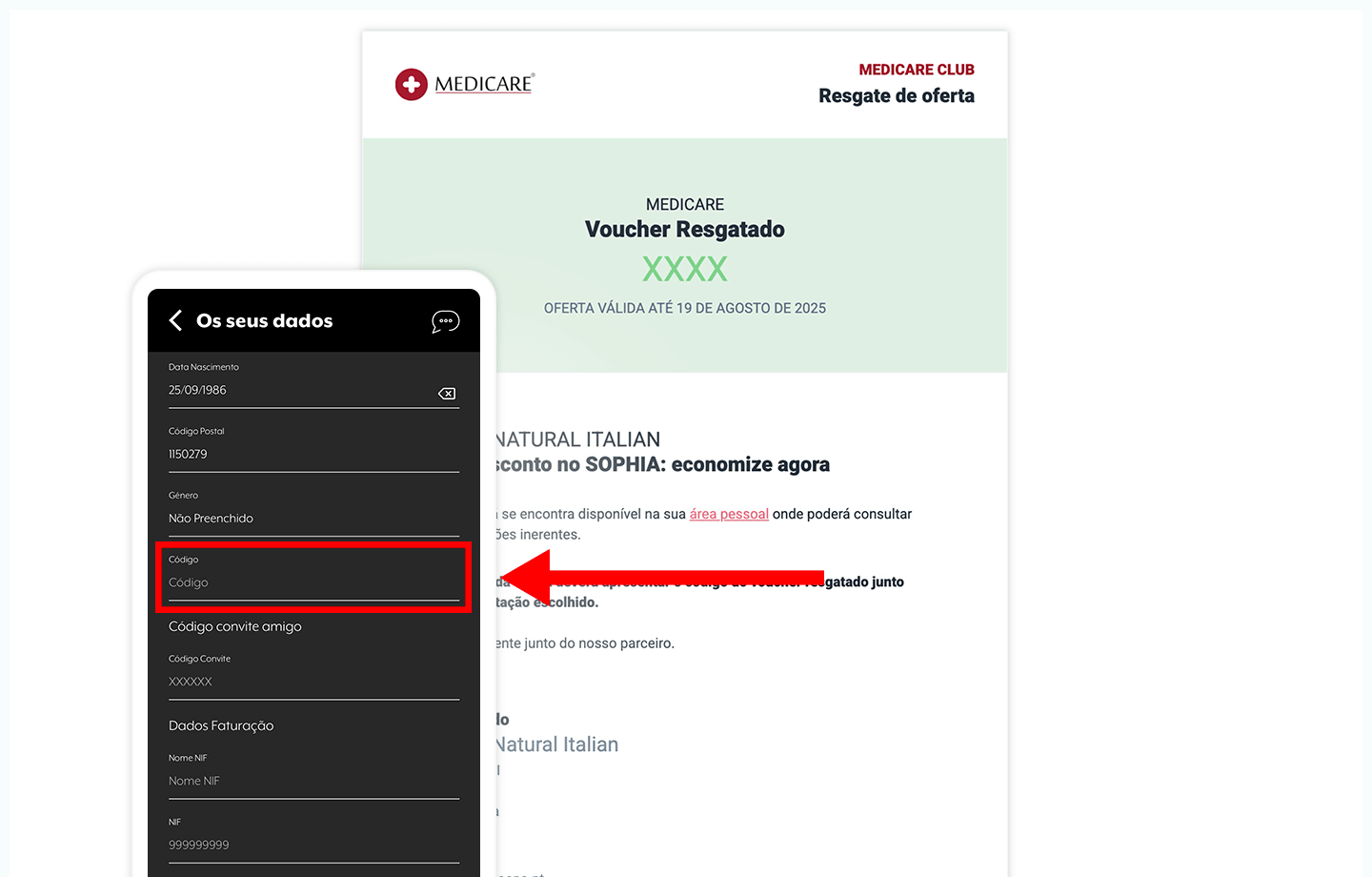 sophia, passo 4: registe-se na app